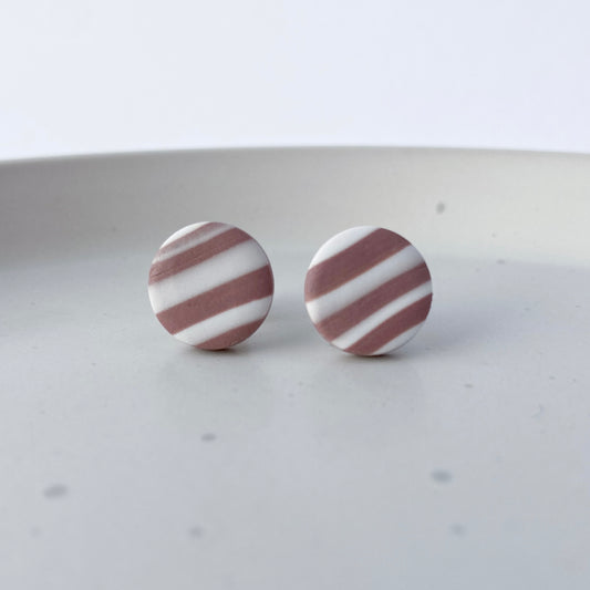 Medium Livies stripes stud earrings