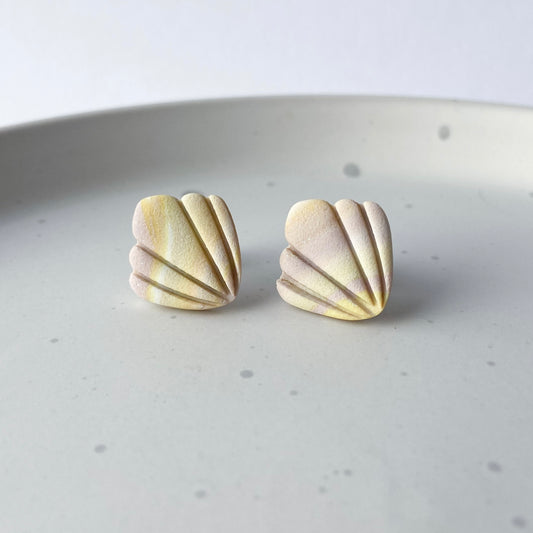 Shell stud earrings