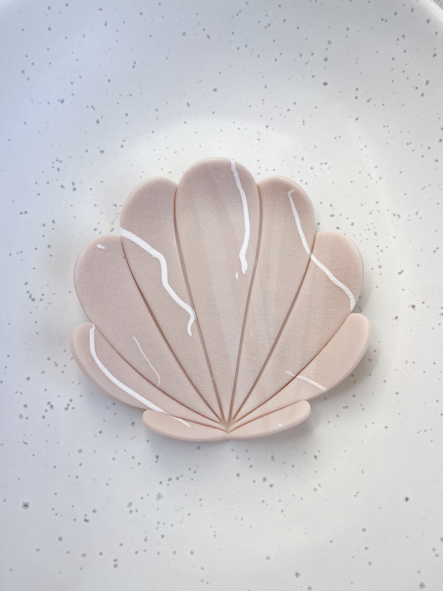 Polymer clay trinket dish (pink)