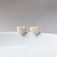 Marbled heart stud earrings