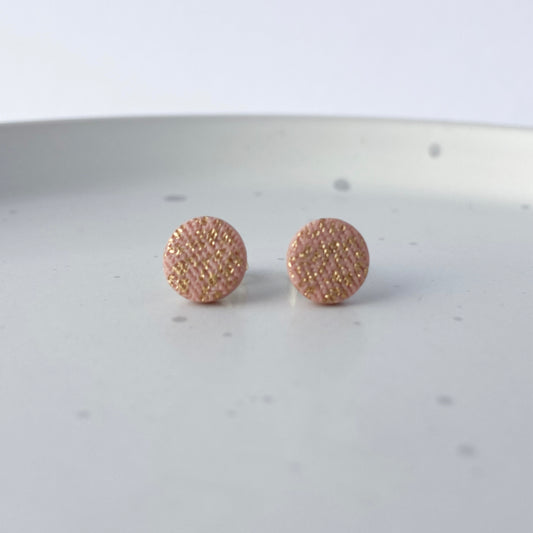 Mini Livies stud earrings (gold & rose)