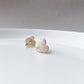 Marbled heart stud earrings