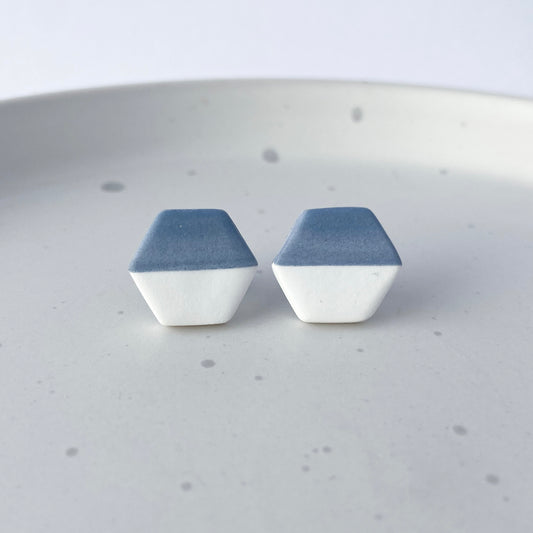 Hexagon stud earrings