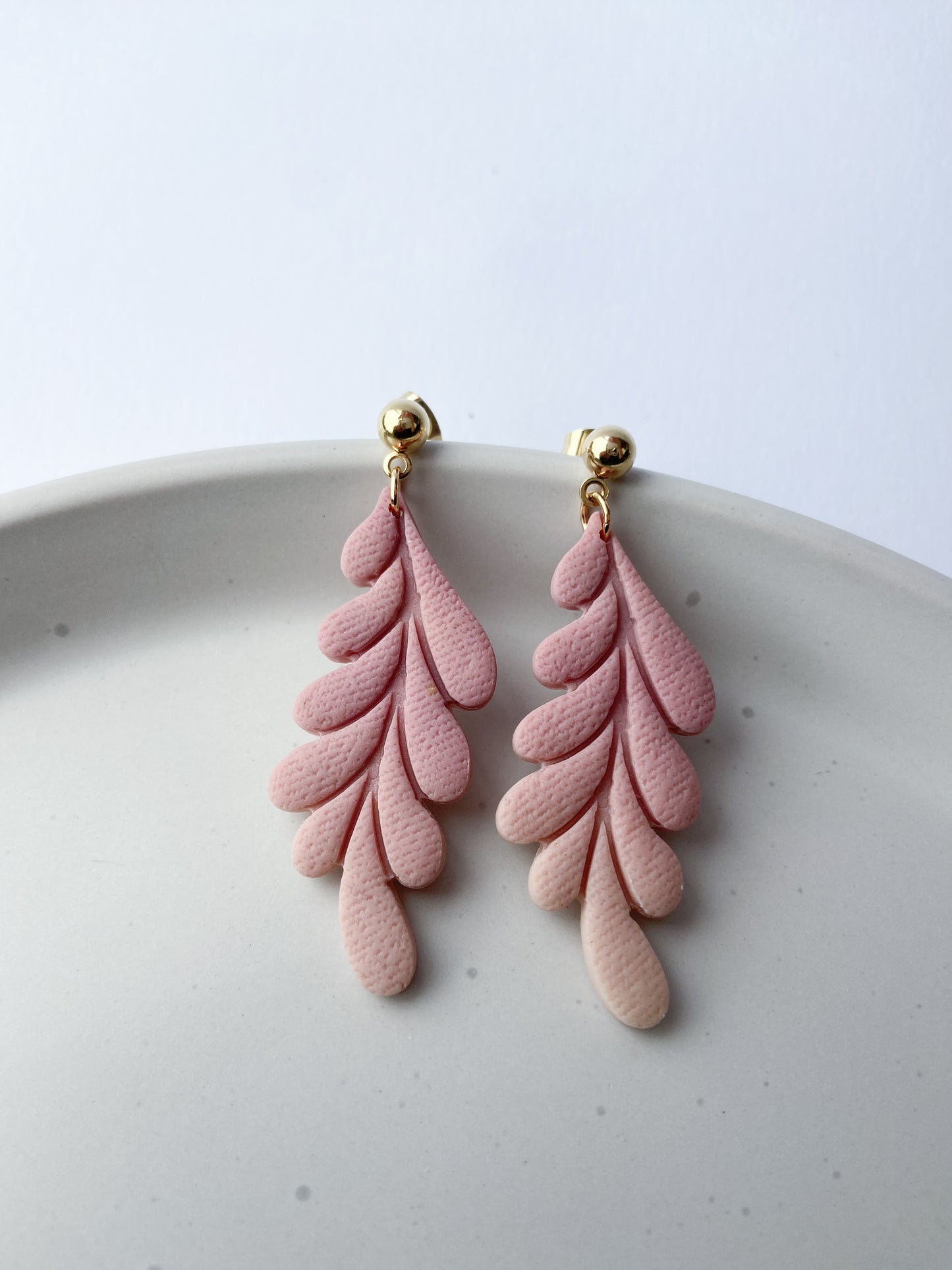 Cascade petal dangle statement earrings