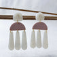 Translucent dangle statement earrings