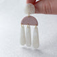 Translucent dangle statement earrings