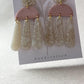 Translucent dangle statement earrings